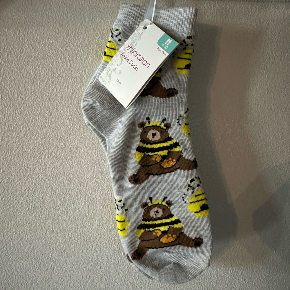Pair of Honeybee Bear Socks